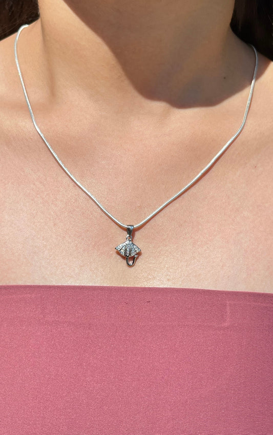 Vintage Lock Silver Necklace
