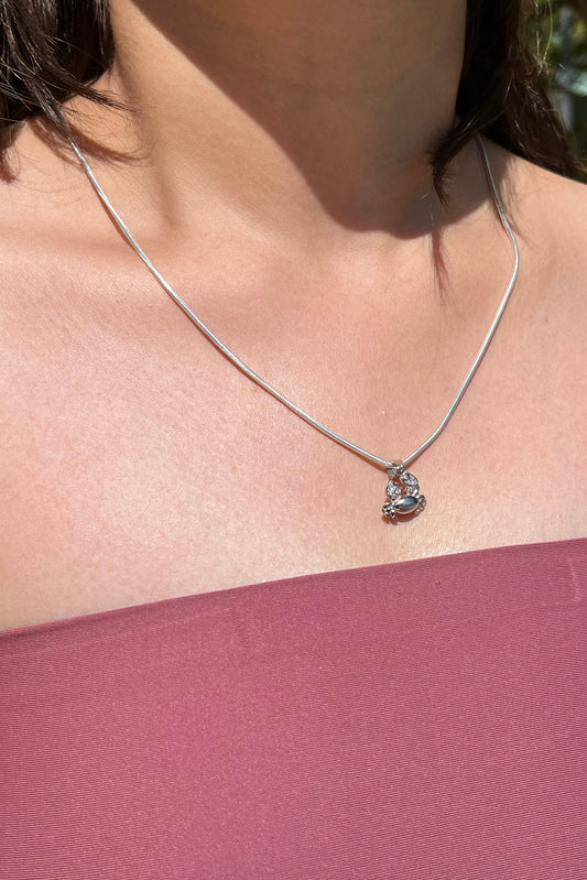 Sterling Silver Crab Necklace