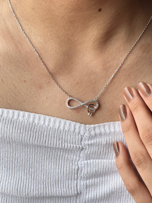 Infinity Charm 925 Silver Chain