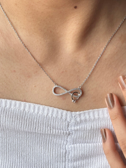 Infinity Charm 925 Silver Chain