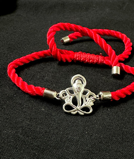 Eternal Grace Ganesha 925 Silver Rakhi