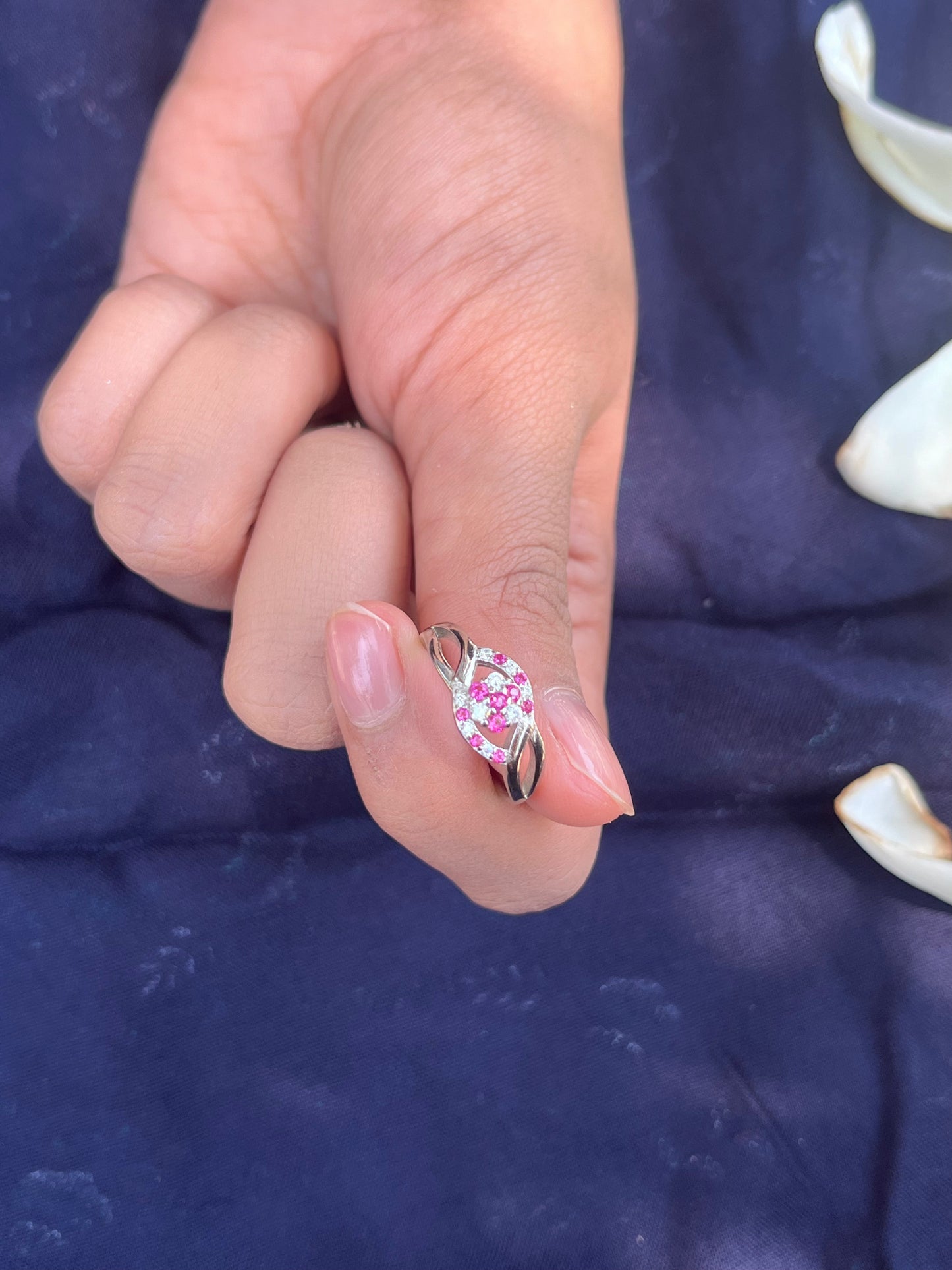 Aurora Crest Silver Ring