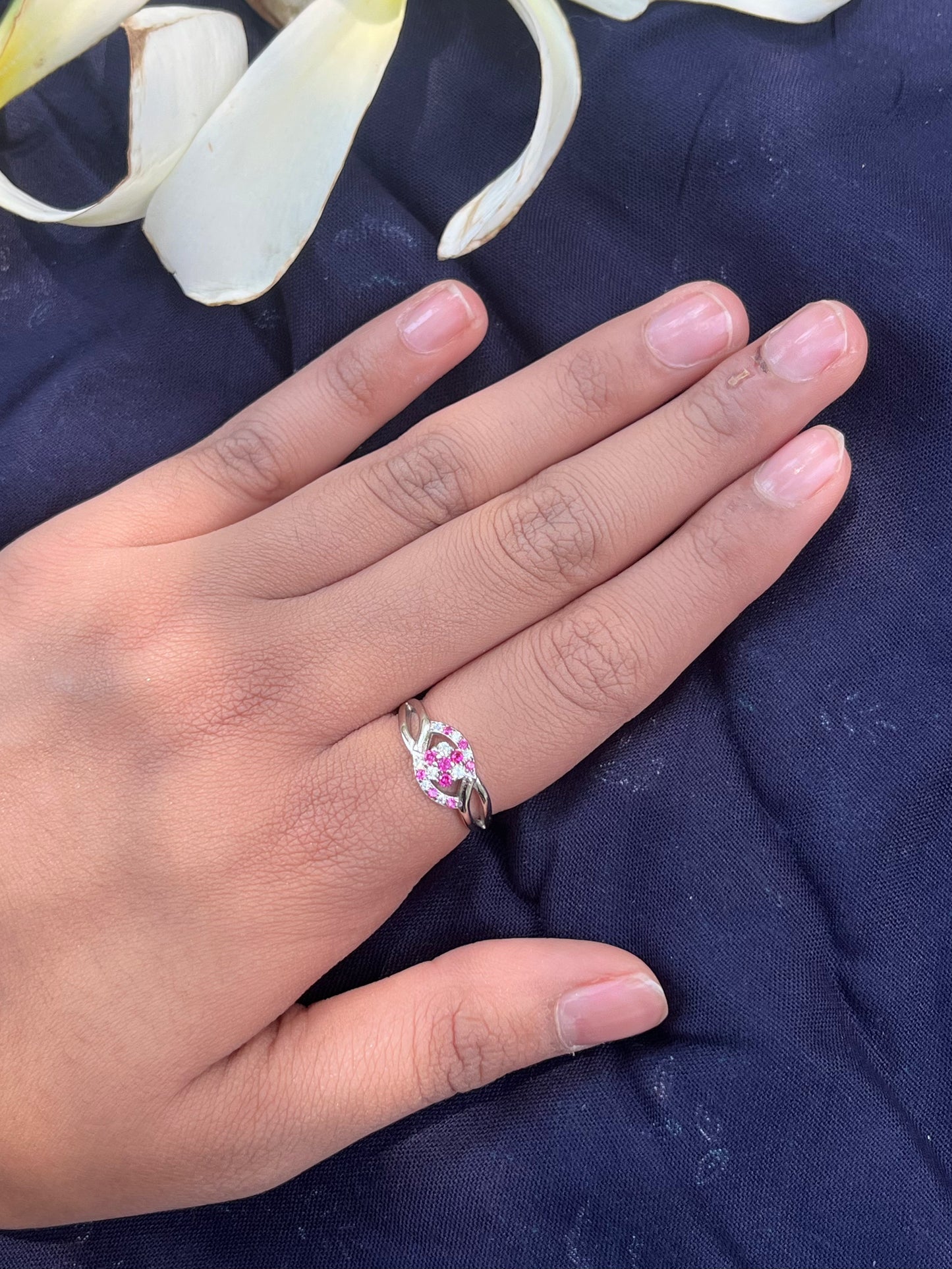 Aurora Crest Silver Ring