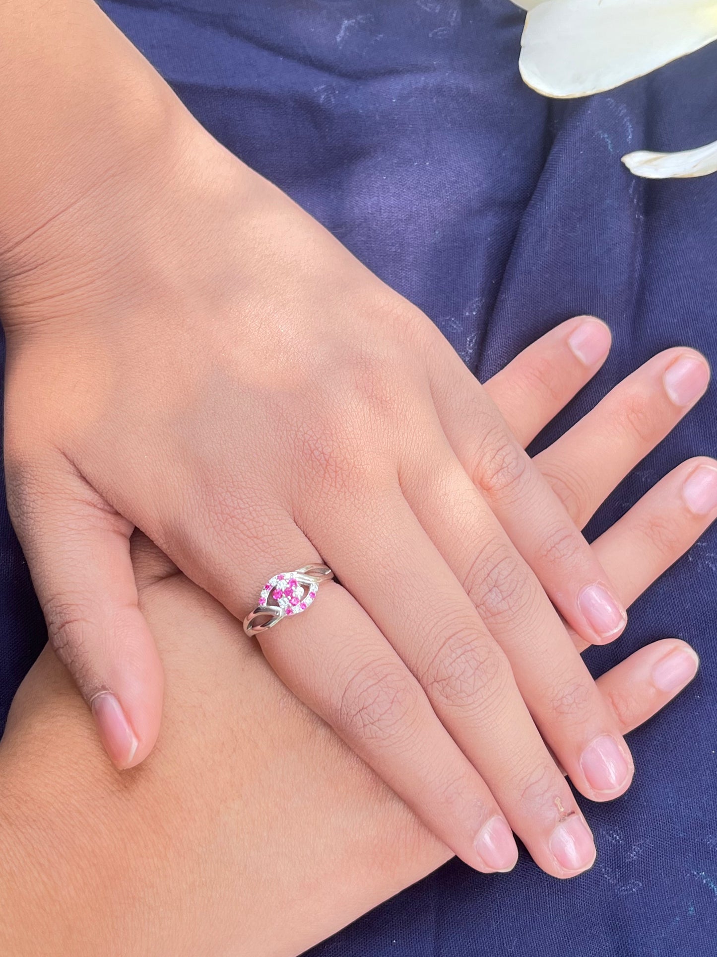 Aurora Crest Silver Ring