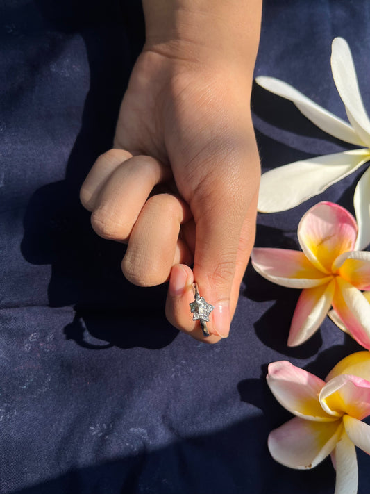 Star-shaped Silver Ring