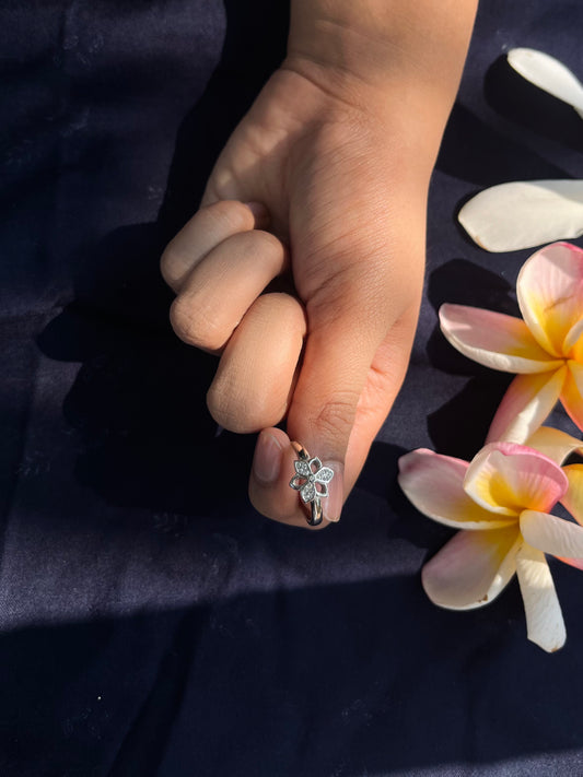 Floral Silver Ring