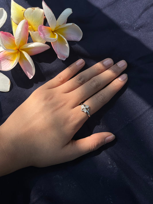 Floral Silver Ring