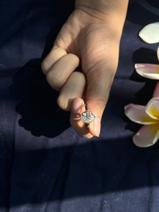 Leaf Shape Silver Ring