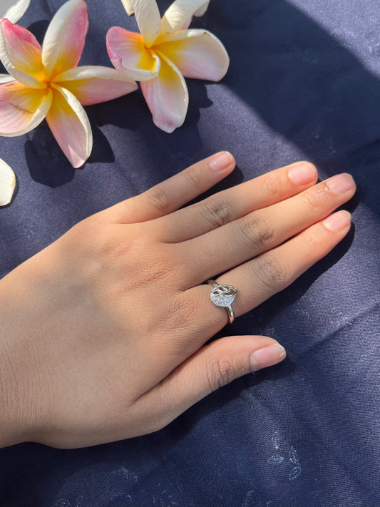 Leaf Shape Silver Ring