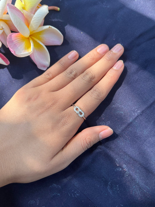 Starlight Infinity Silver Ring