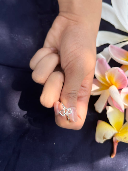 Heart's Gleam Silver Ring
