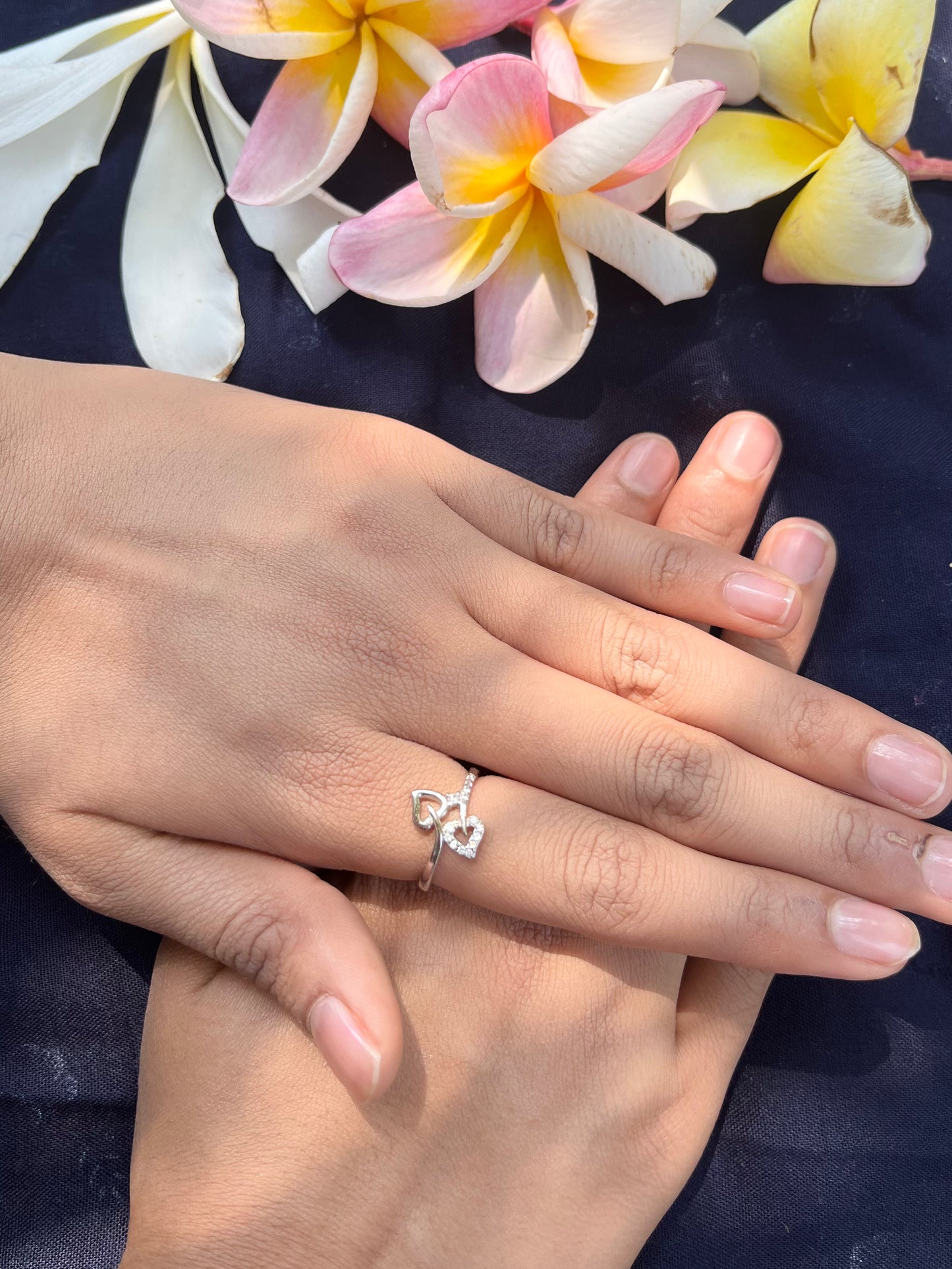 Heart's Gleam Silver Ring