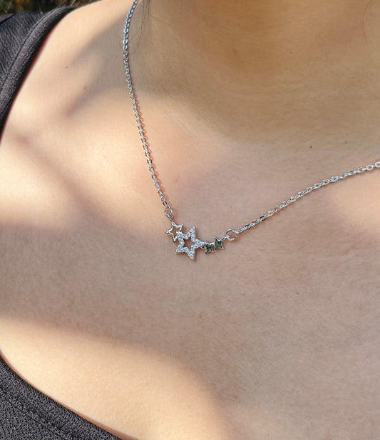 Starry Night Silver Necklace
