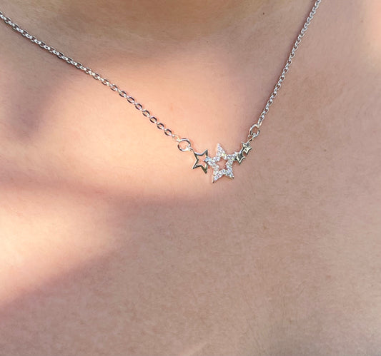 Starry Night Silver Necklace