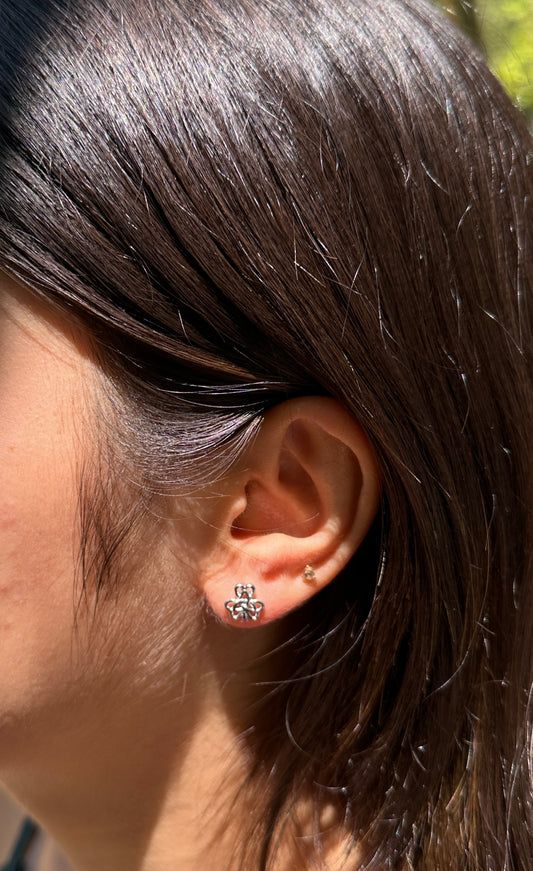 Celtic Knot Silver Stud Earrings