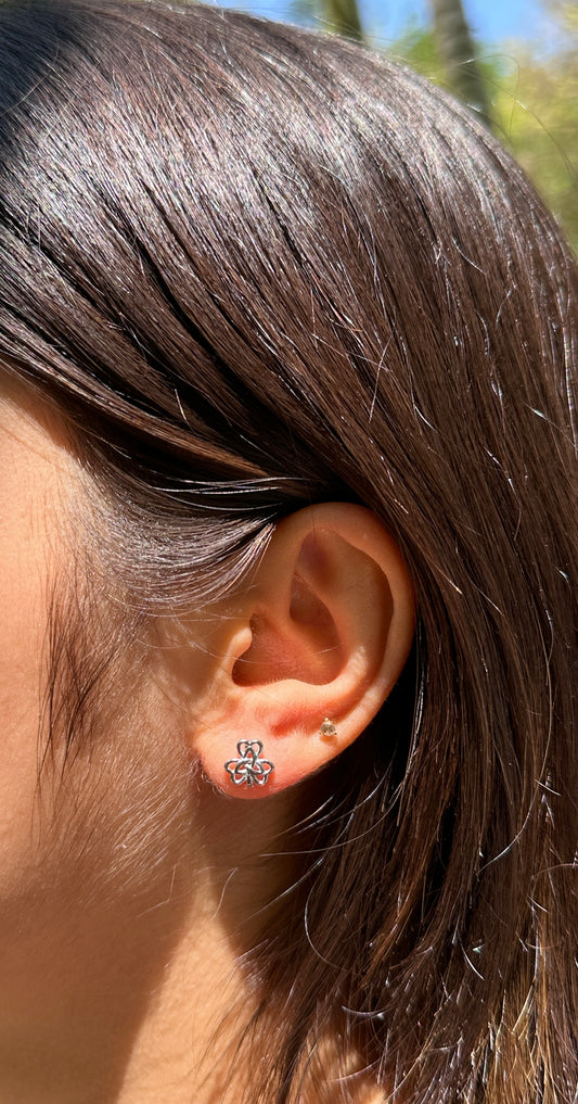 Celtic Knot Silver Stud Earrings