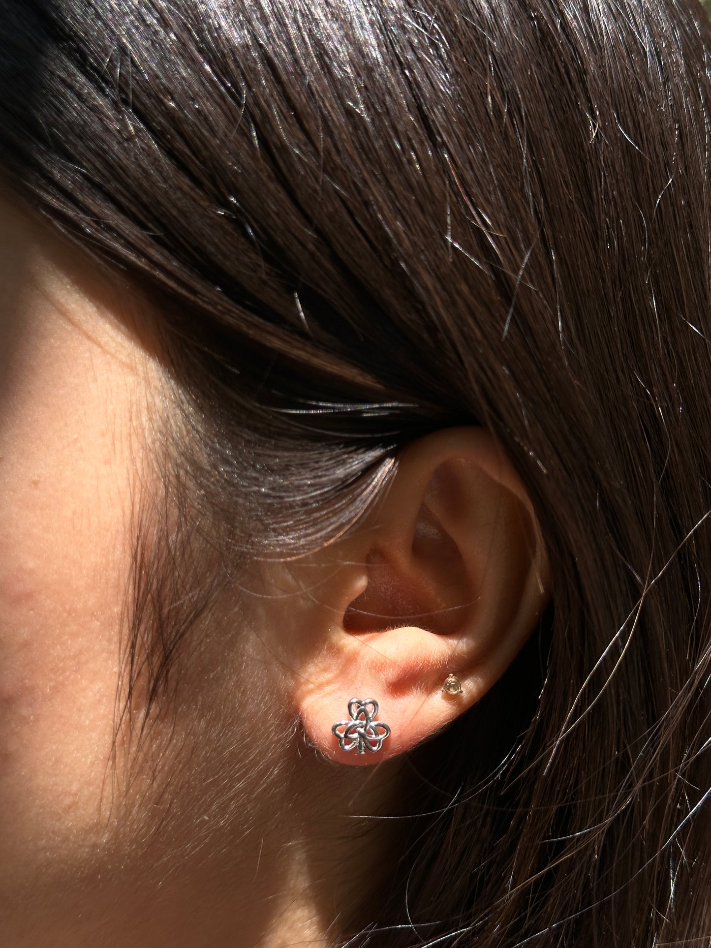 Celtic Knot Silver Stud Earrings