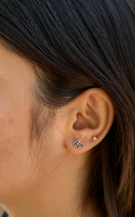 Divine Silver Stud Earrings