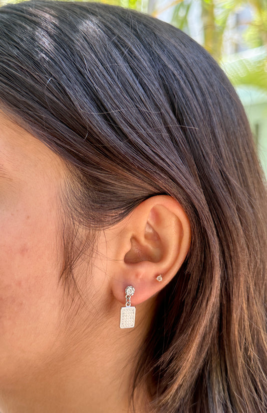 Elegant Silver Dangling Earrings