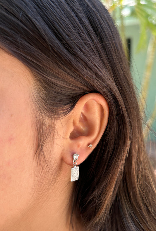 Elegant Silver Dangling Earrings