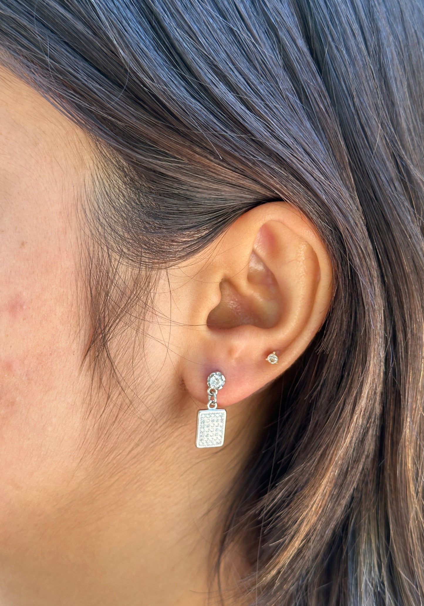 Elegant Silver Dangling Earrings