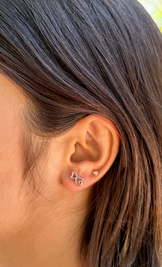 Dainty Silver Bow-Shaped Earrings