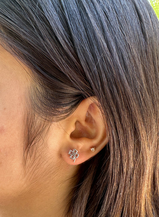 Silver Clover Earrings