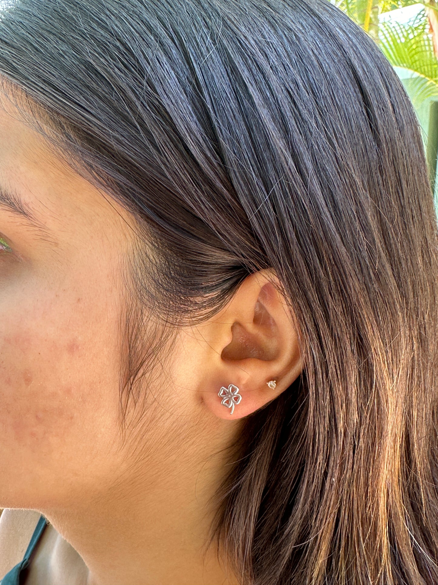 Silver Clover Earrings