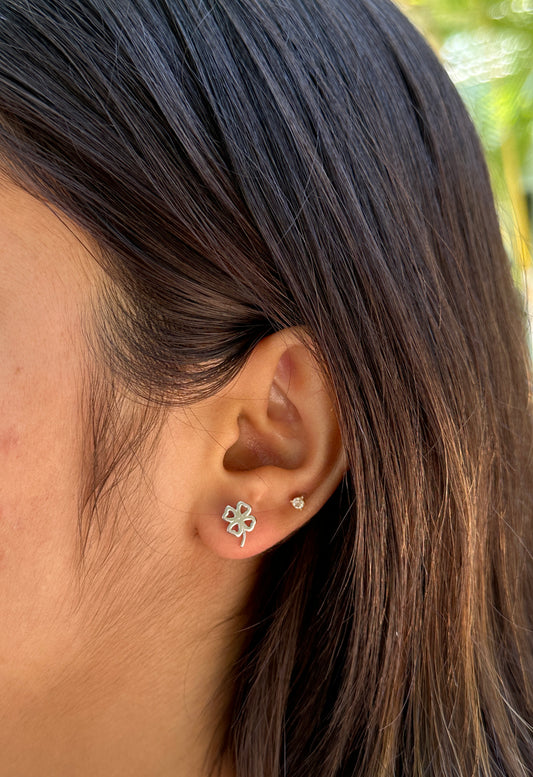 Silver Clover Earrings