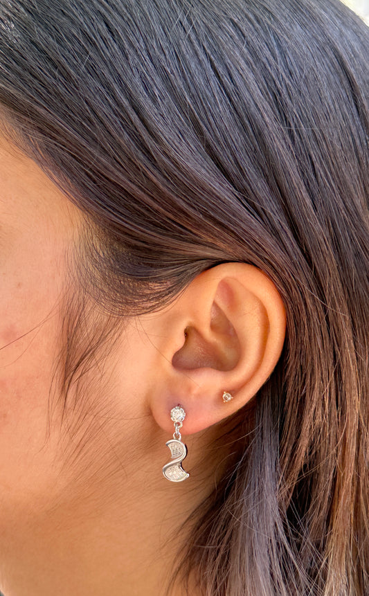 Silver Wave Earrings