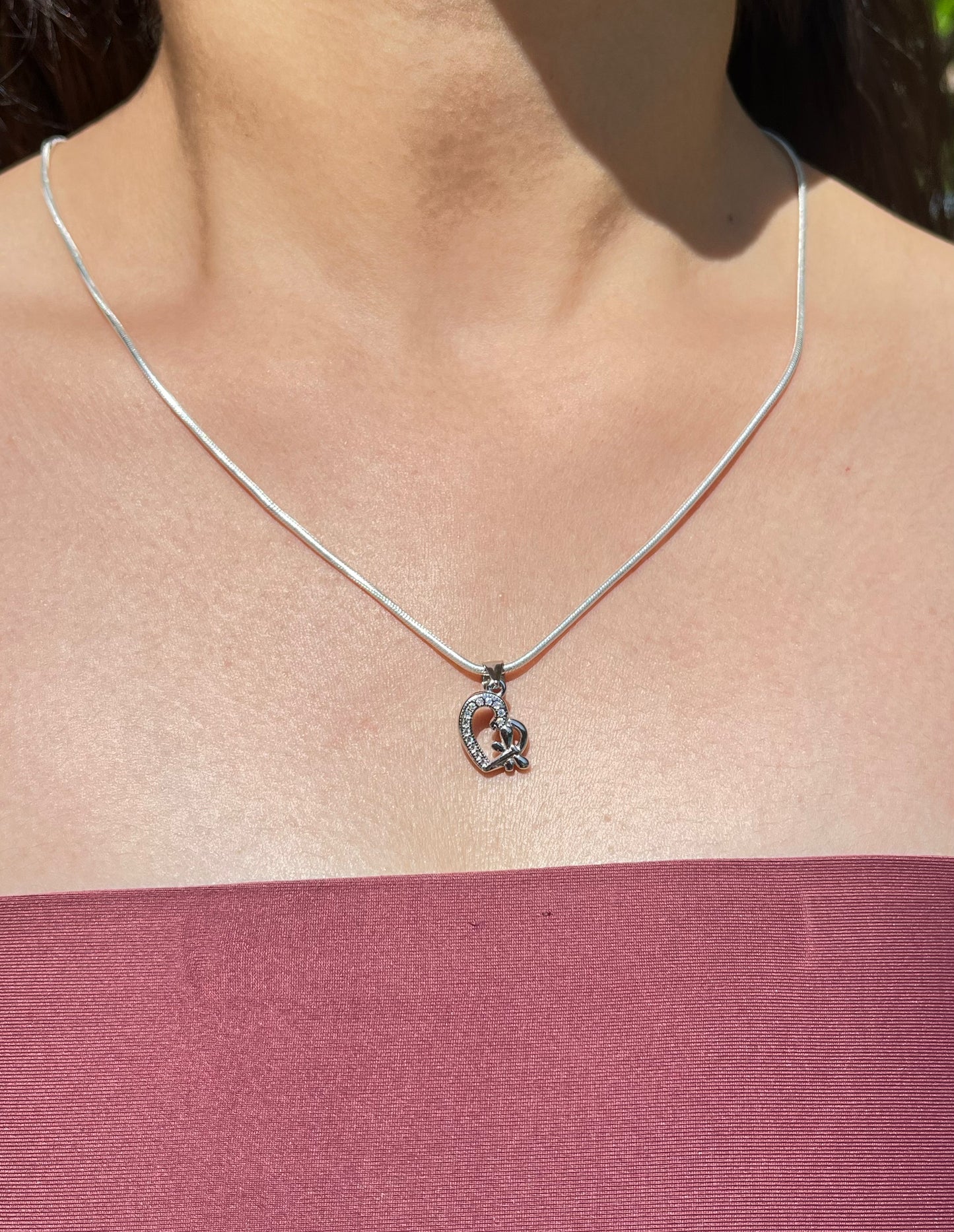 Aura Flutter Silver Necklace