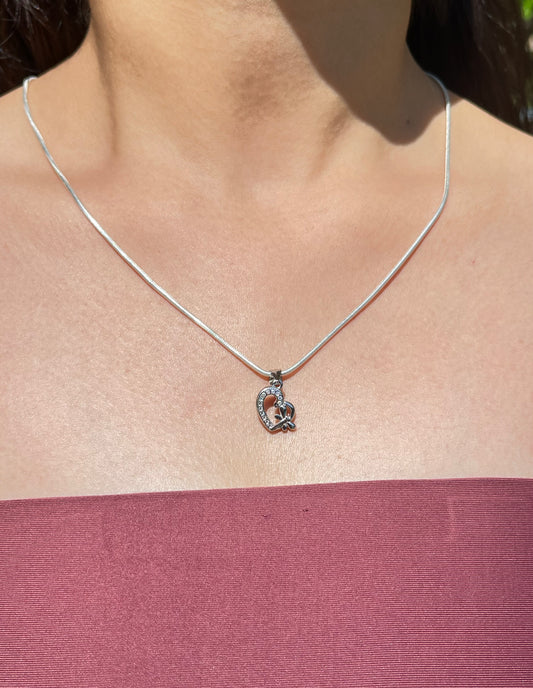 Aura Flutter Silver Necklace