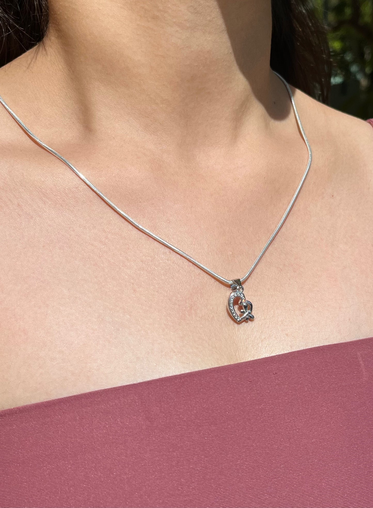 Aura Flutter Silver Necklace