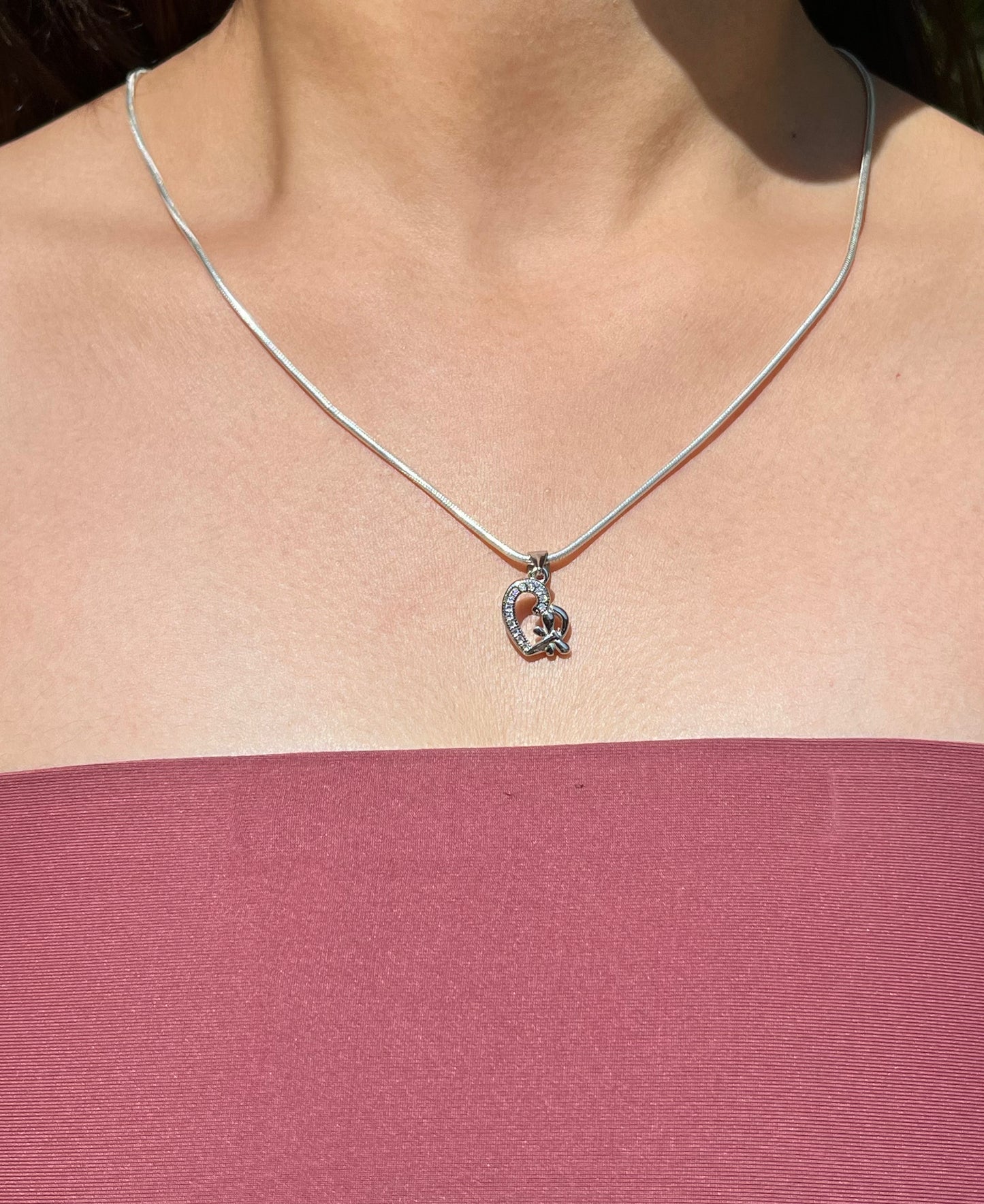 Aura Flutter Silver Necklace