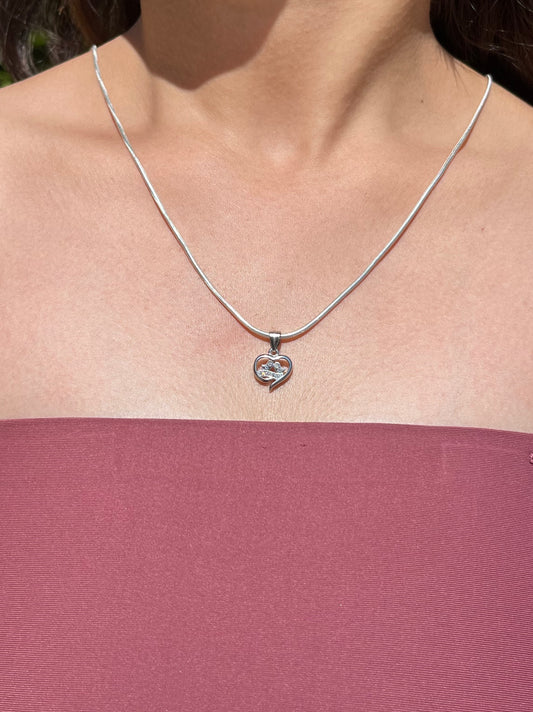 Minimalist Heart Silver Necklace