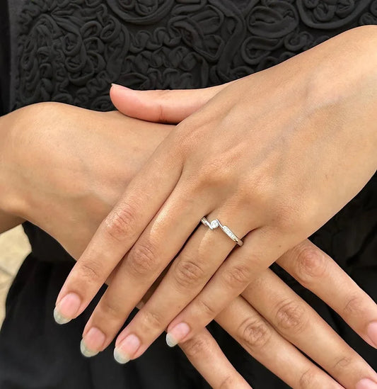 Solo Sparkle Silver Ring