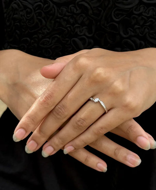 Solo Sparkle Silver Ring