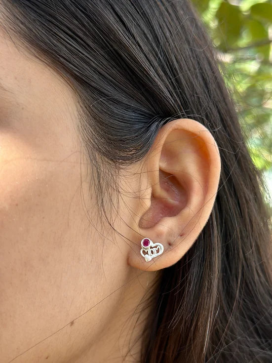 Silver Earring (Love Mom)