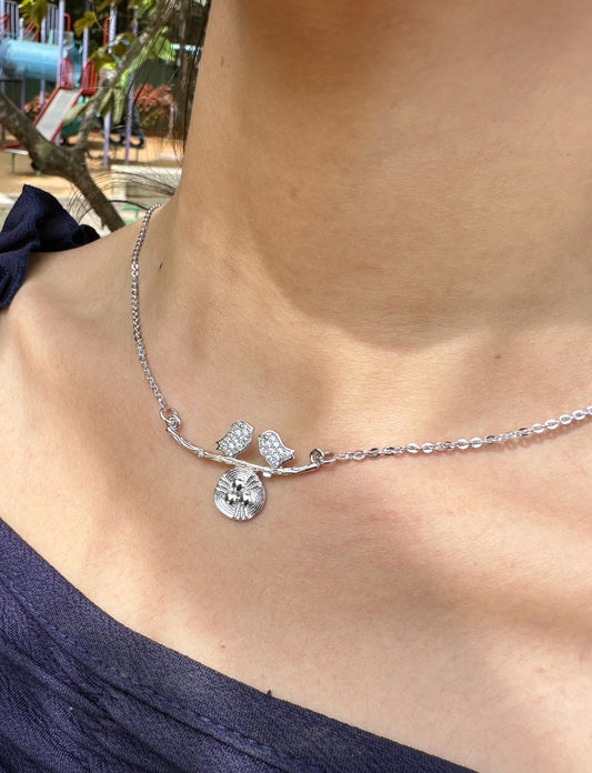 Bird Charm Silver Necklace