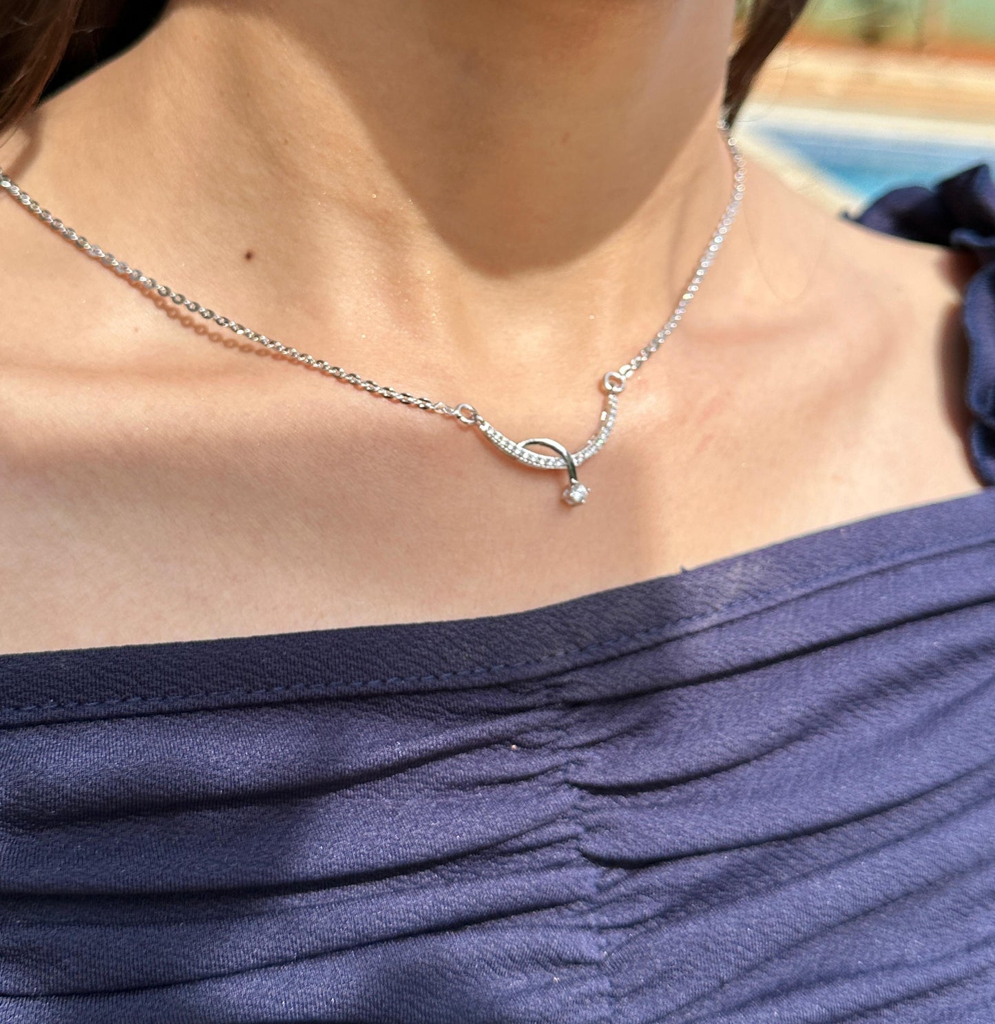 Sparkling Secret Silver Necklace