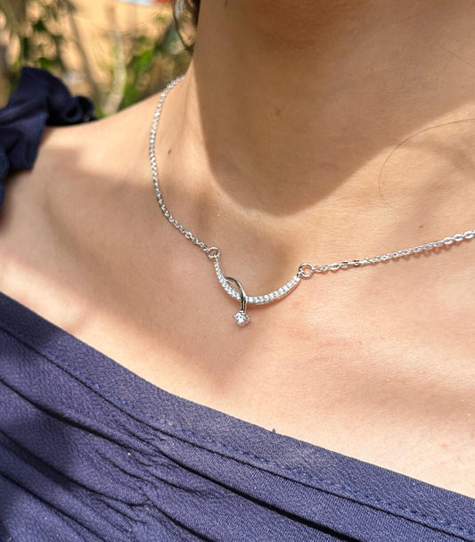 Sparkling Secret Silver Necklace