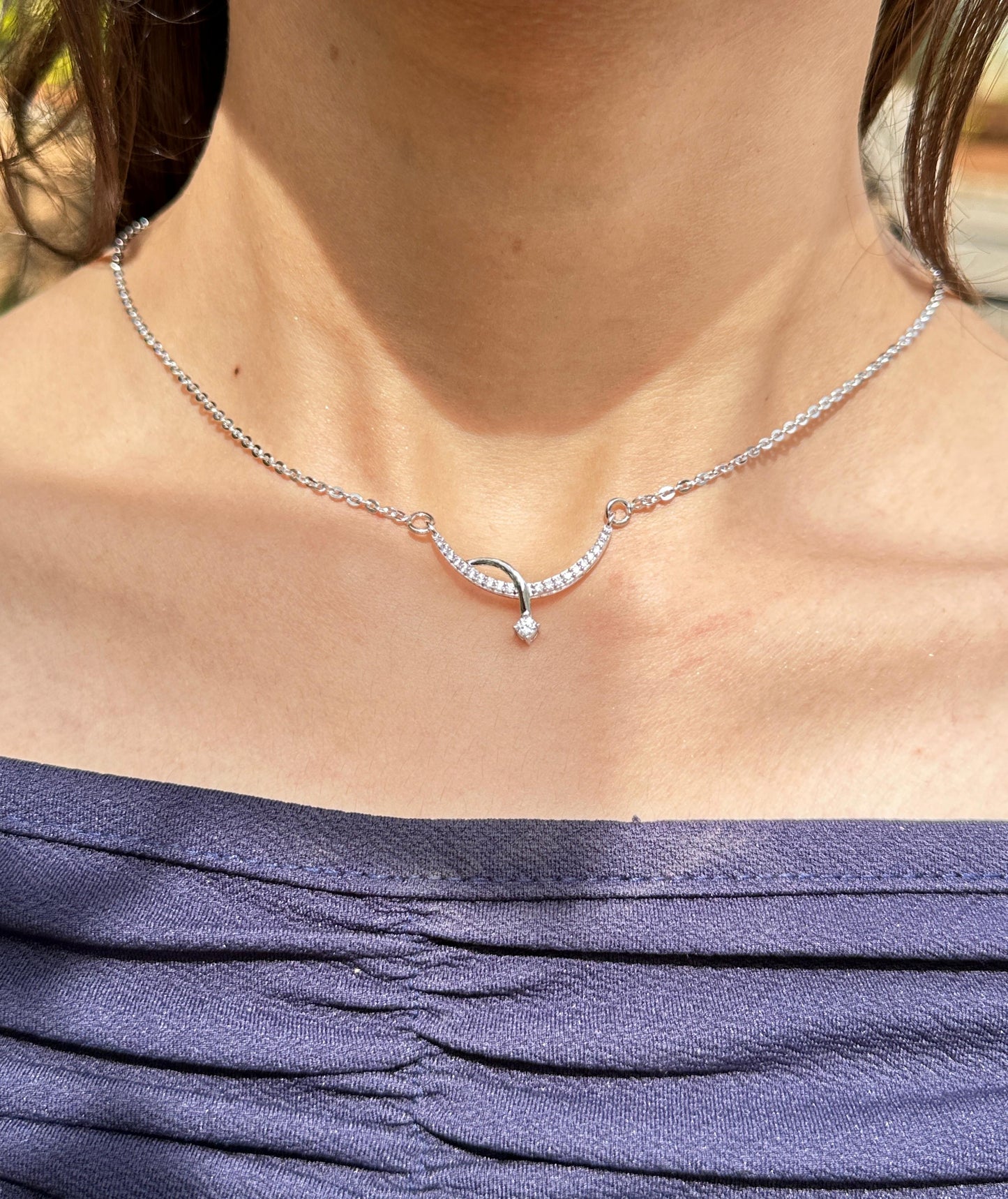 Sparkling Secret Silver Necklace