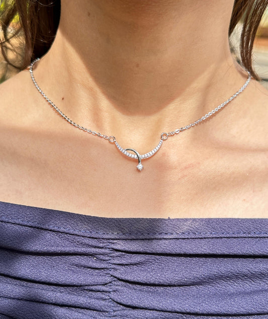 Sparkling Secret Silver Necklace