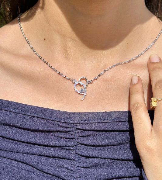 Sacred Heart Silver Necklace