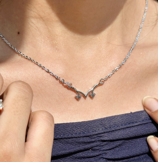 Twirling Silver Necklace