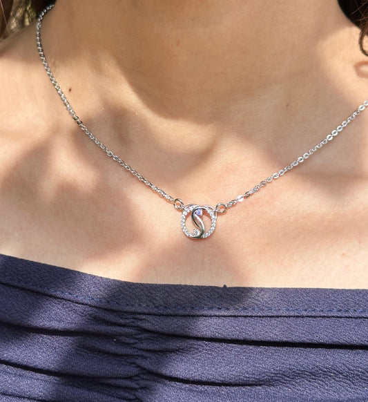 River Rock Silver Necklace