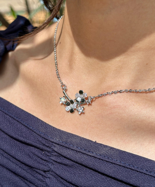 Sparkling Serenity Silver Necklace