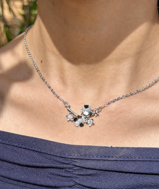 Sparkling Serenity Silver Necklace