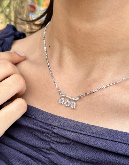 Royal Radiance Silver Necklace