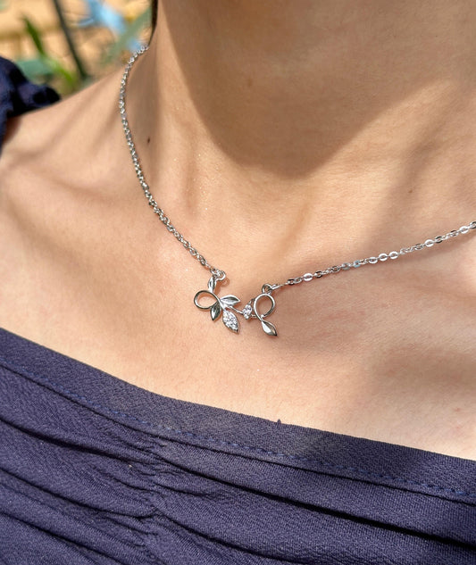 Sparkling Serenity Silver Necklace